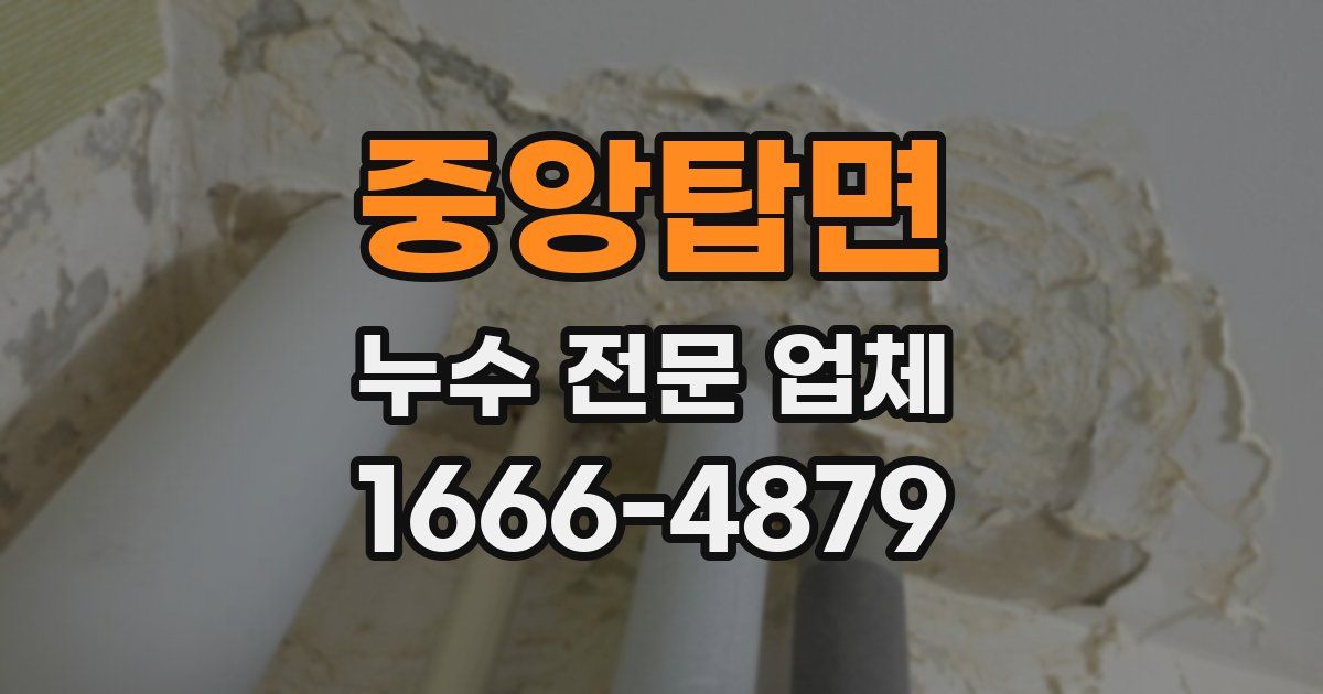 중앙탑면 누수 전문 업체