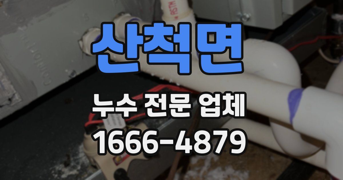 산척면 누수 전문 업체