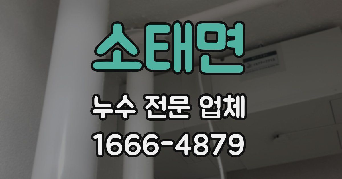 소태면 누수 전문 업체