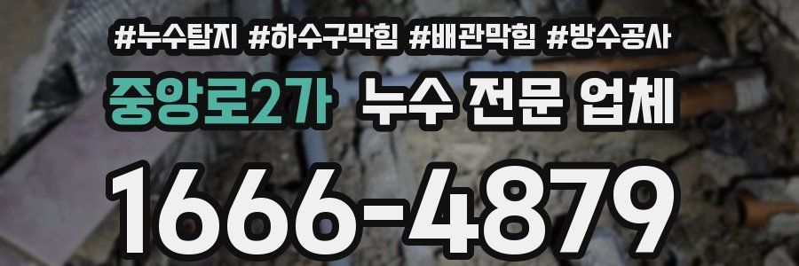 중앙로2가 누수 전문 업체
