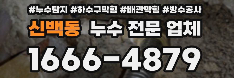 신백동 누수 전문 업체
