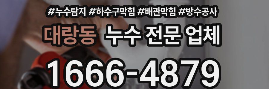대랑동 누수 전문 업체