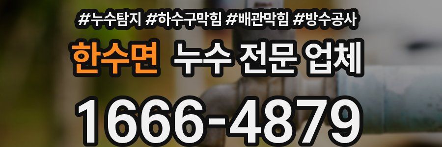 한수면 누수 전문 업체