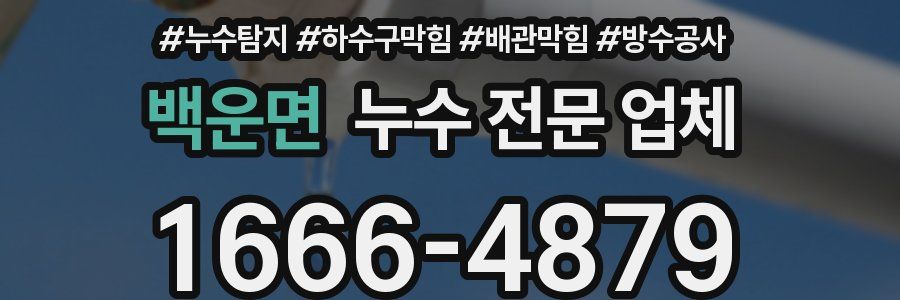 백운면 누수 전문 업체