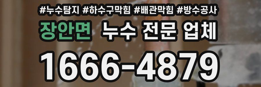 장안면 누수 전문 업체