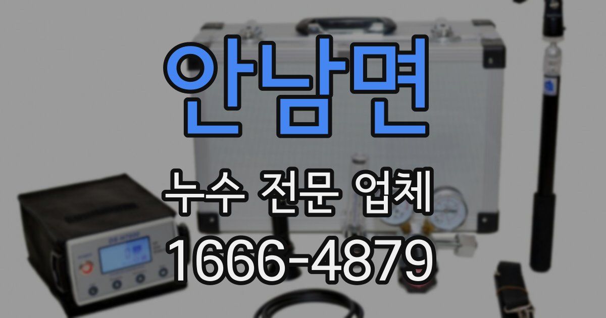안남면 누수 전문 업체
