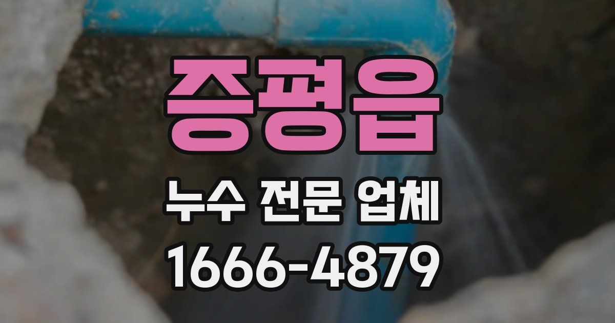 증평읍 누수 전문 업체