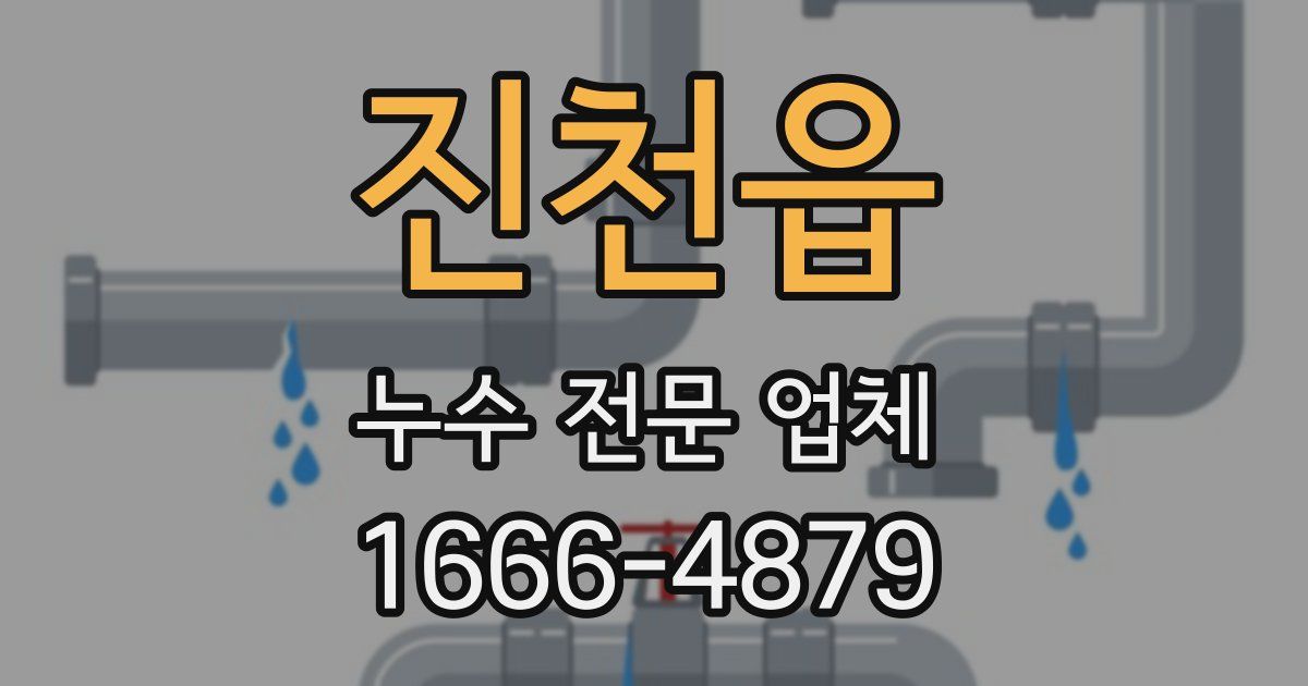 진천읍 누수 전문 업체