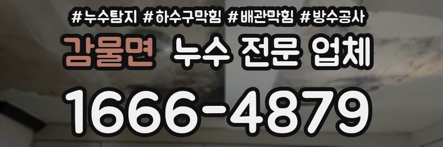 감물면 누수 전문 업체