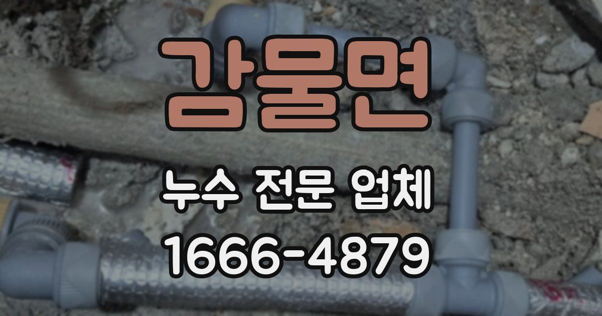 감물면 누수 전문 업체