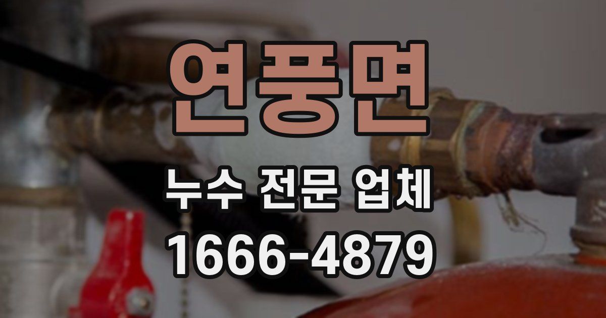 연풍면 누수 전문 업체