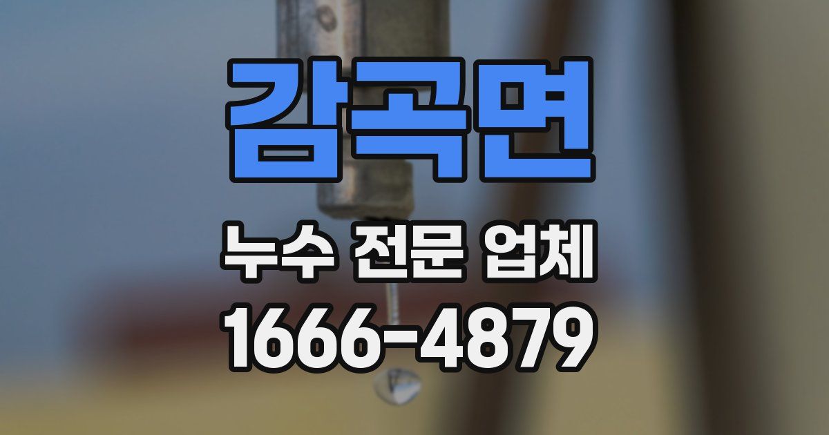 감곡면 누수 전문 업체