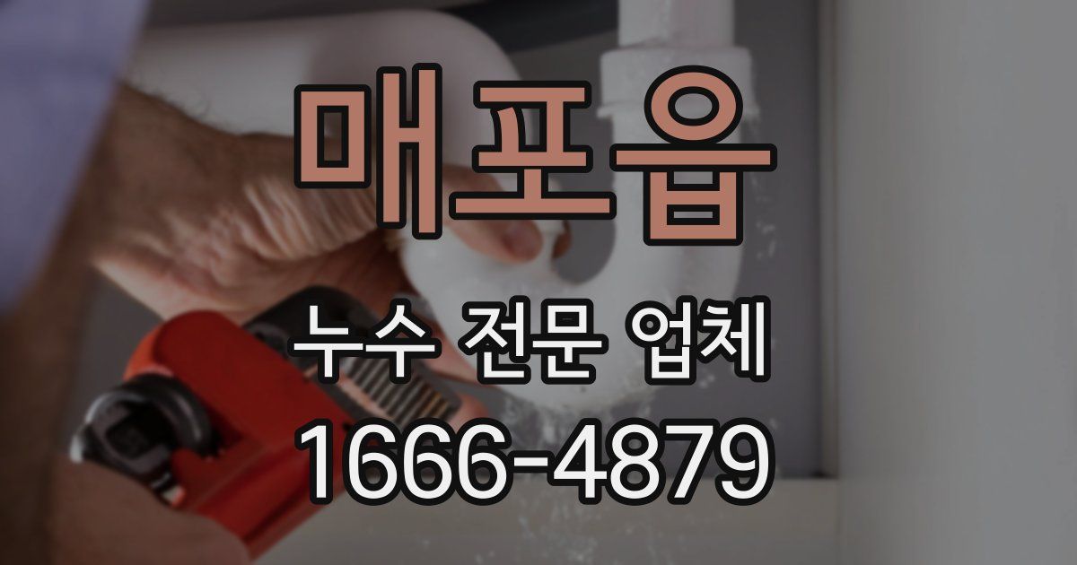 매포읍 누수 전문 업체