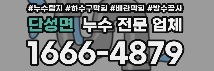 단성면 누수 전문 업체