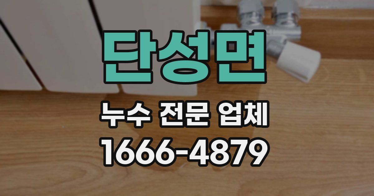 단성면 누수 전문 업체