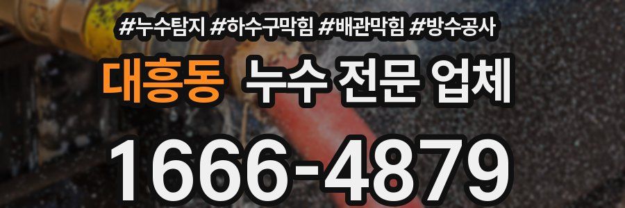 대흥동 누수 전문 업체