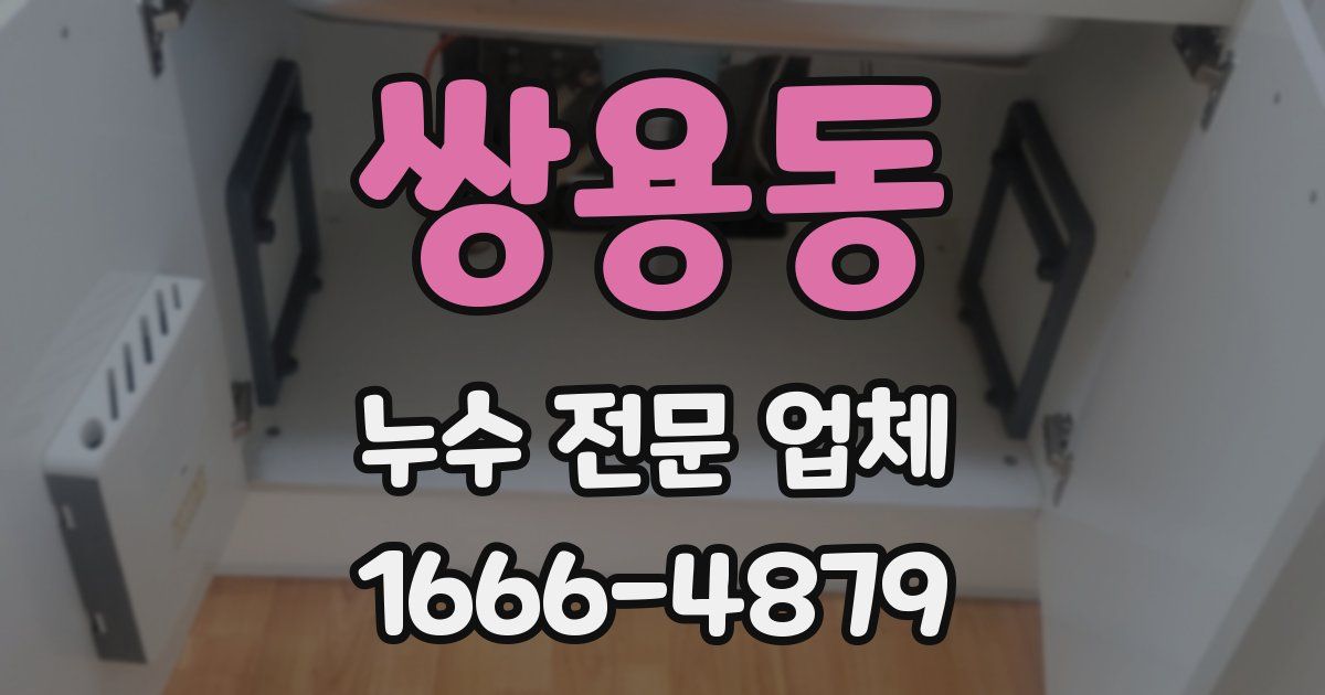 쌍용동 누수 전문 업체