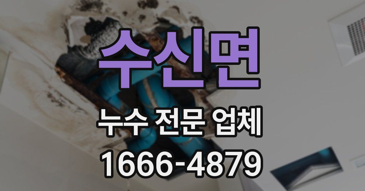 수신면 누수 전문 업체