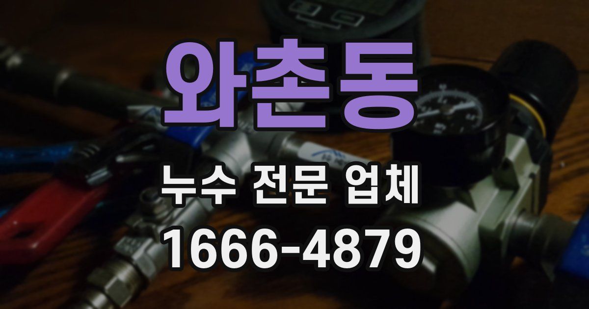 와촌동 누수 전문 업체