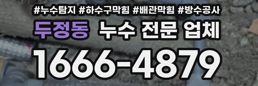 두정동 누수 전문 업체