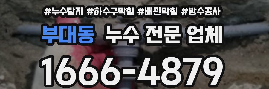 부대동 누수 전문 업체