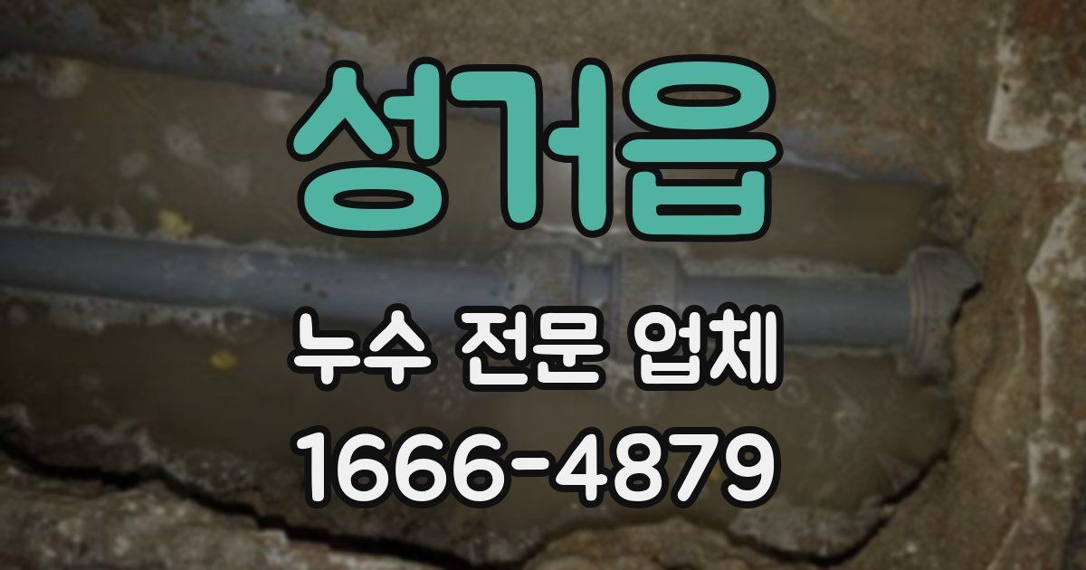 성거읍 누수 전문 업체