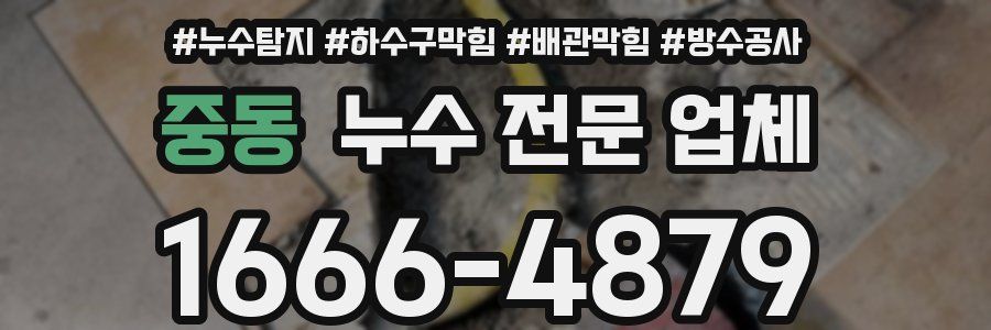 중동 누수 전문 업체