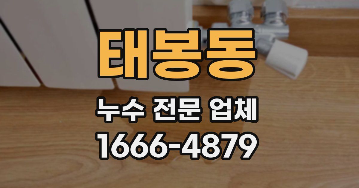 태봉동 누수 전문 업체