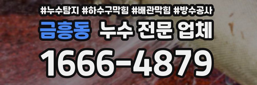 금흥동 누수 전문 업체