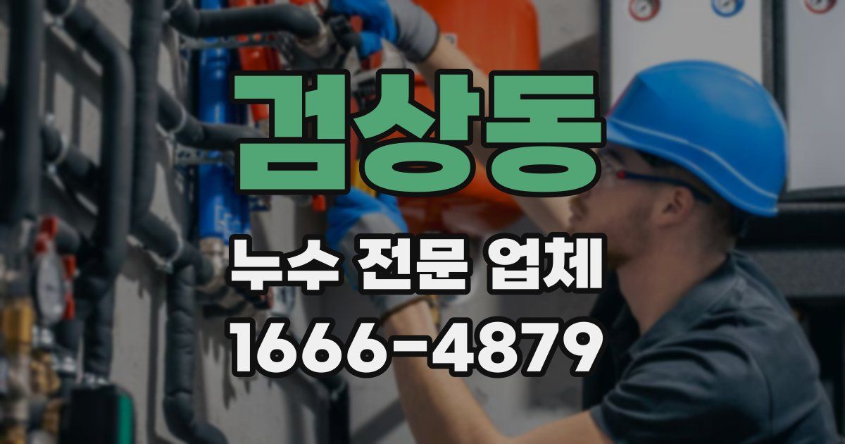 검상동 누수 전문 업체