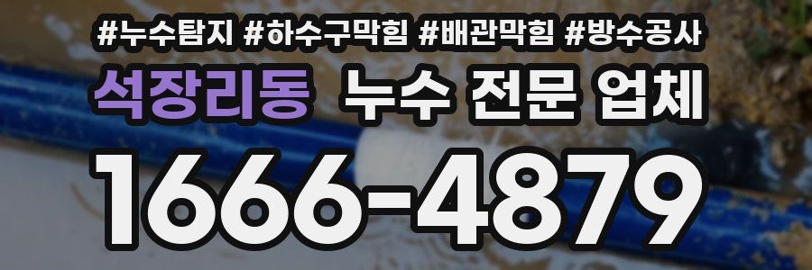 석장리동 누수 전문 업체