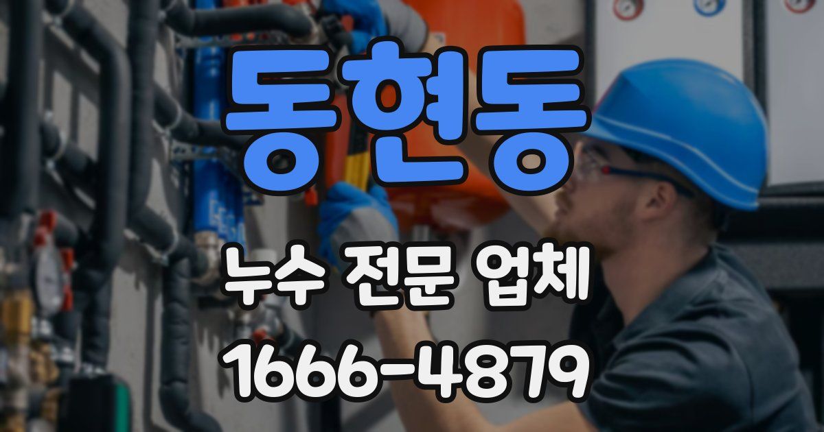 동현동 누수 전문 업체