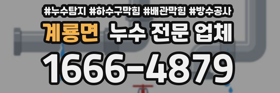 계룡면 누수 전문 업체