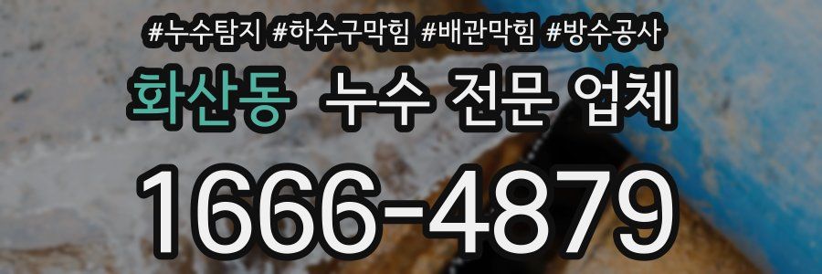 화산동 누수 전문 업체