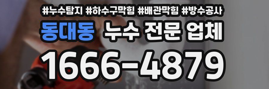 동대동 누수 전문 업체