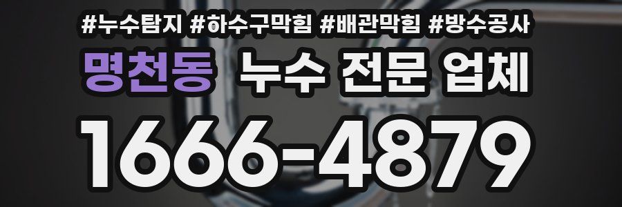 명천동 누수 전문 업체