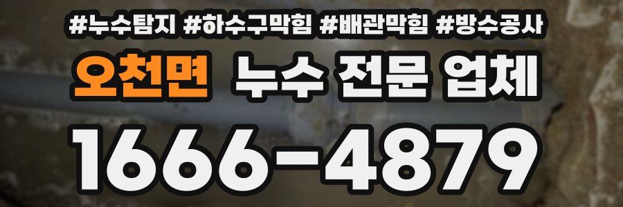 오천면 누수 전문 업체