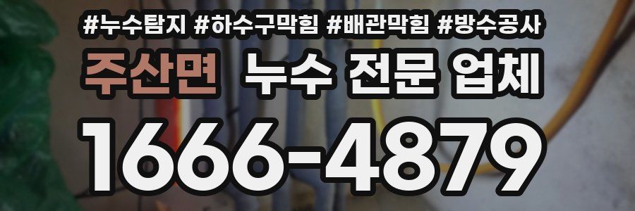 주산면 누수 전문 업체
