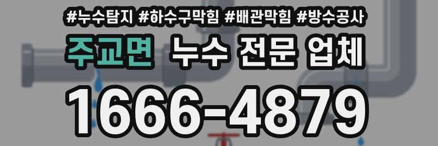 주교면 누수 전문 업체