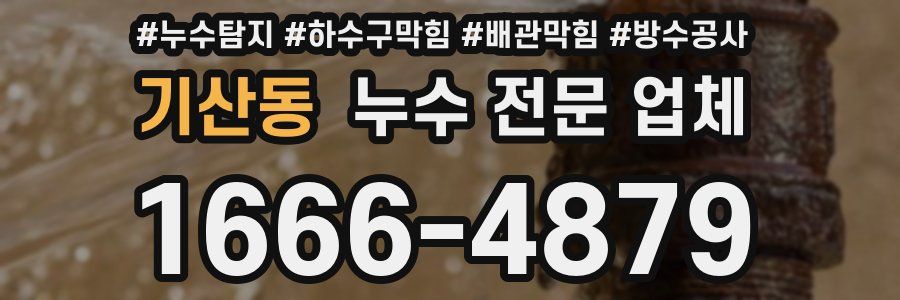 기산동 누수 전문 업체
