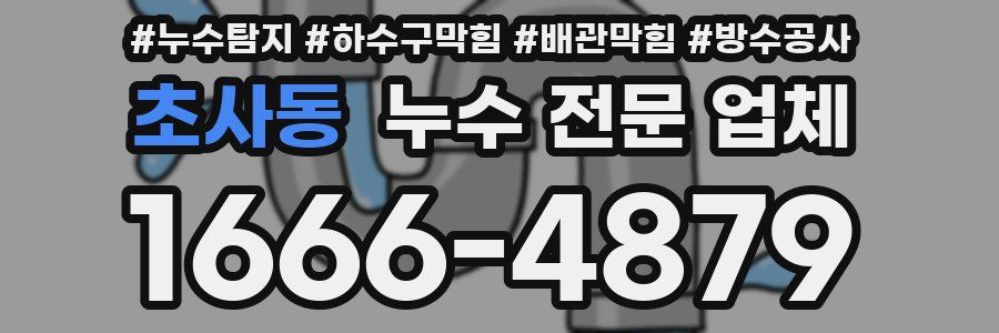 초사동 누수 전문 업체