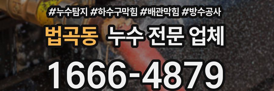 법곡동 누수 전문 업체