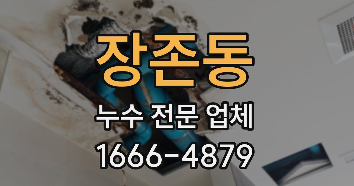 장존동 누수 전문 업체