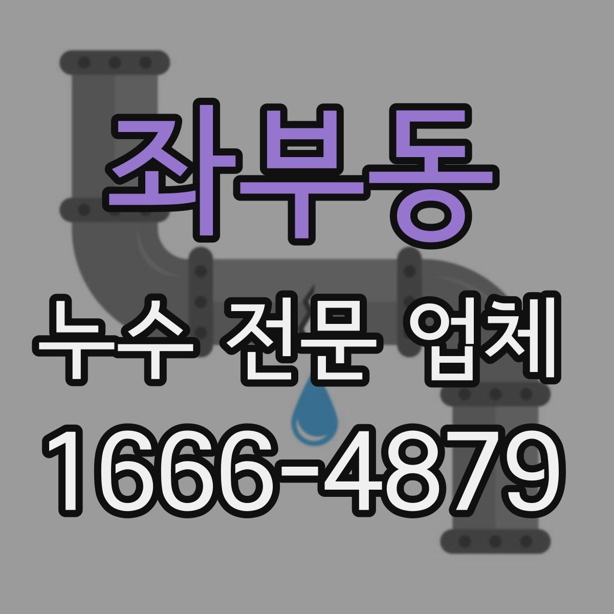 좌부동 누수 전문 업체
