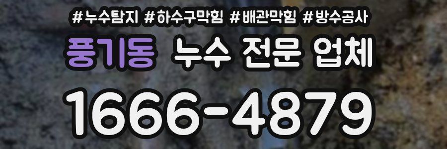 풍기동 누수 전문 업체