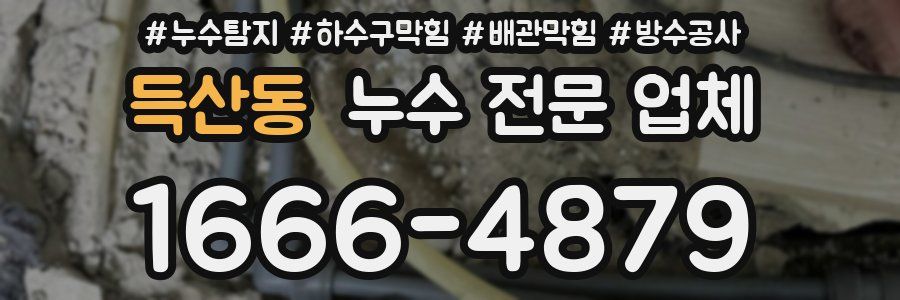 득산동 누수 전문 업체