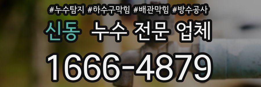 신동 누수 전문 업체