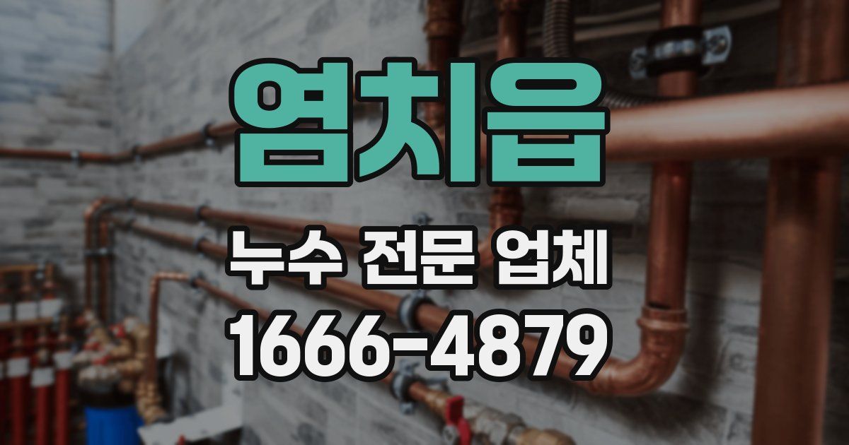 염치읍 누수 전문 업체