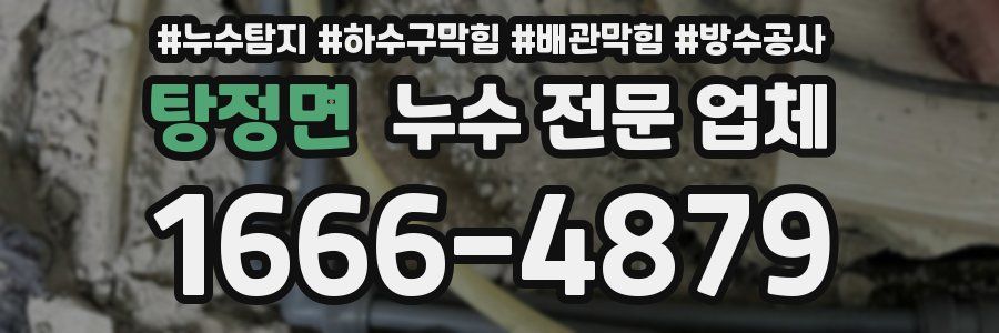 탕정면 누수 전문 업체