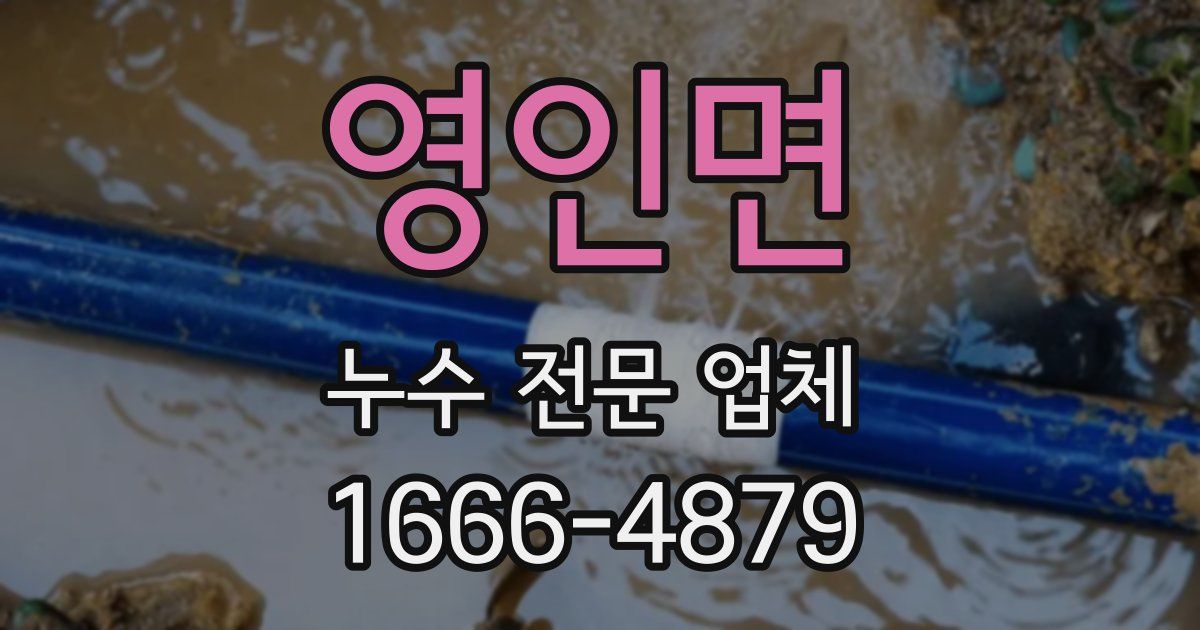 영인면 누수 전문 업체